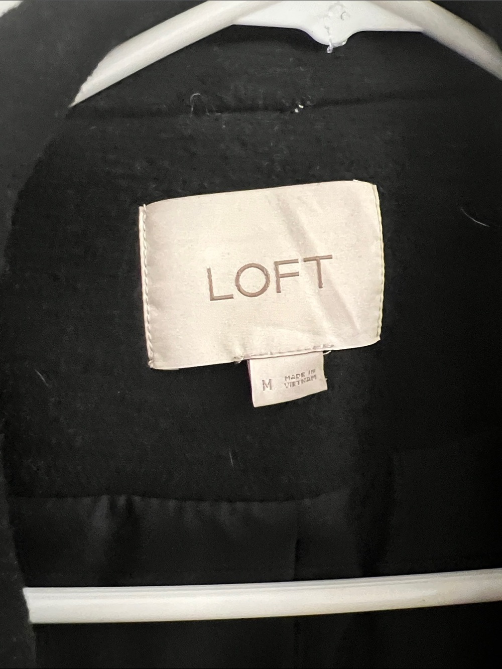 LOFT Black Long Wool-Blend Trench Coat - Picture 4 of 8